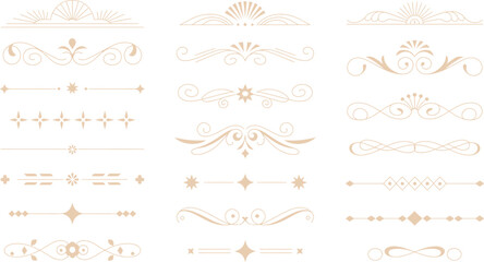 Elegant Vector Dividers and Ornate Design Elements Collection for Creative Projects