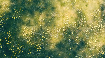 A whimsical aerial view of an expansive field blanketed with pastel buttercups