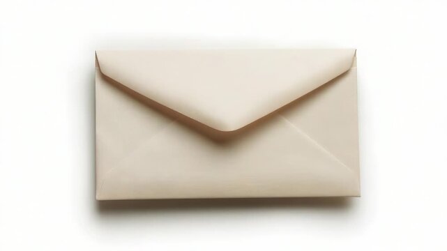 Video A simple, empty envelope with a white background