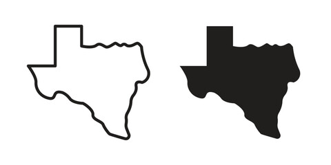 Texas icon symbol. Classic flat and linr style