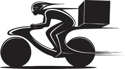 cartoon illustration of a man with bike