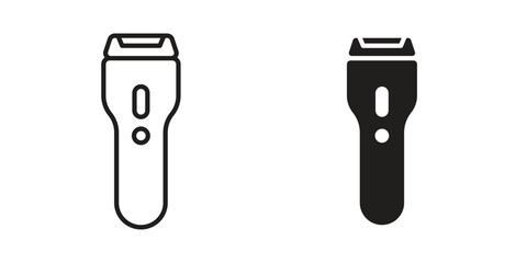 Trimmer icon symbol. Classic flat and linr style