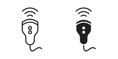 Ultrasound icon symbol. Classic flat and linr style