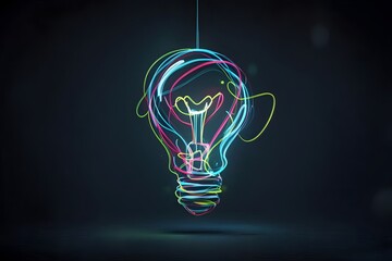 Colorful lightbulb art
