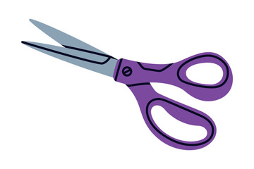 Pair of Scissors as Hand-operated Shearing Tool Vector Illustration