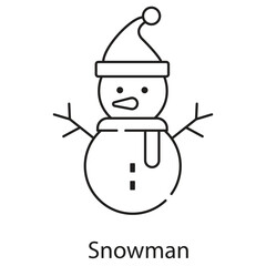 Snowman Icon. Vector Design