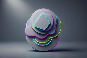 Abstract neon shapes