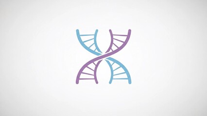 Fototapeta premium Stylized Double Helix Icon Representing Genetic Code and Biological Research, Illustrating the Foundations of Life and Scientific Discovery