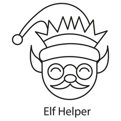 Fototapeta premium Elf Helper Icon. Vector Design