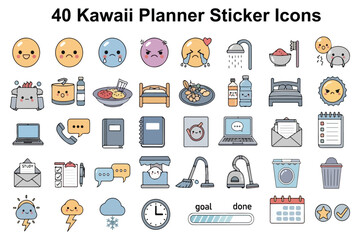 set of flat icons for web and mobile applications