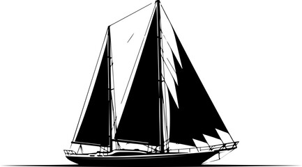 Majestic sailboat gliding on the water, a symbol of freedom and adventure, perfect for travel, nautical themes, and evoking a sense of exploration and peace