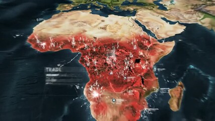 Global connection map digital data network overlay on landscape - Powered by Adobe