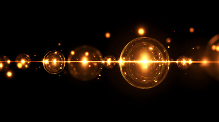 Abstract glowing lights loop background with bright colorful bokeh design