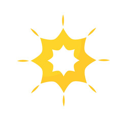 Christmas star shining icon. Holiday design element. PNG illustration.