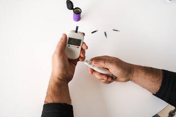 Fototapeta premium Checking Blood Sugar Level