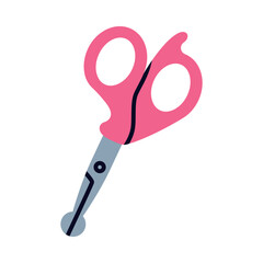 Pair of Scissors for Tailor as Hand-operated Shearing Tool Vector Illustration