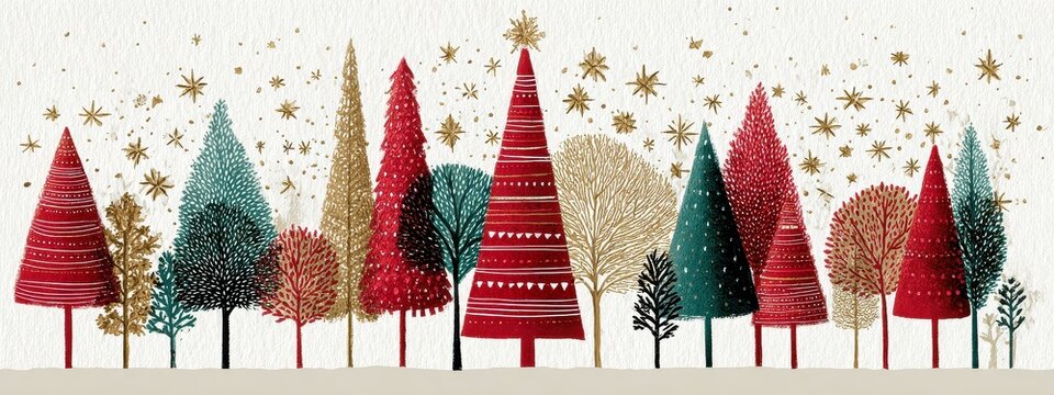 Christmas pattern seamless winter tree vintage gift wrapper holiday drawing wallpaper. Background christmas pattern seamless red xmas design santa paper pencil scandinavian wrapping woodland old style
