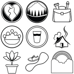 Stylized cat emblem design with vibrant color options