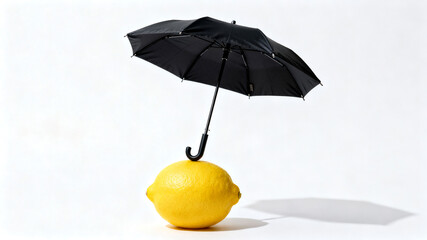 Lemon Under a Black Umbrella