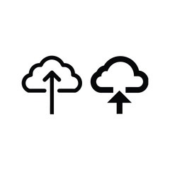 Cloud Upload Minimal Vector Icon Set Sync Arrow Storage