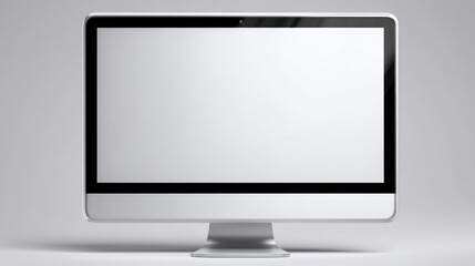 Modern computer display with blank screen
