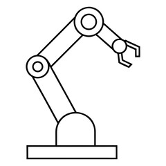 Illustration of a robotic arm with a gripper tool