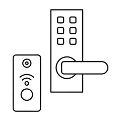 Outline of a smart lock and a remote control device