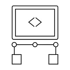 Schematic diagram of a computer with connections