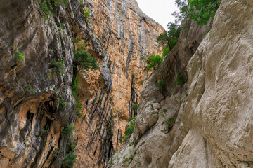 Ausflugsziel Gola Gorropu Schlucht im Supramonte Gebirge auf der Insel Sardinien
