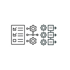AI Automation Minimal Vector Icon Workflow Process AI