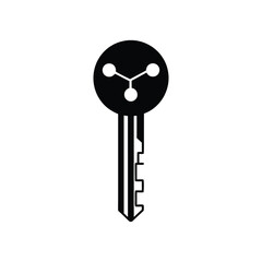 Digital Key Minimal Vector Icon Security Network Auth