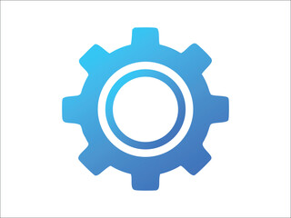 Gear Settings Minimal Vector Icon Blue Gradient Cog