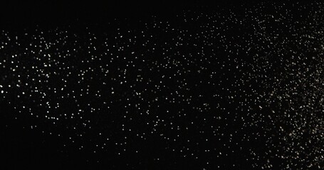 Obraz premium Abstract Black Background with White Light Particles