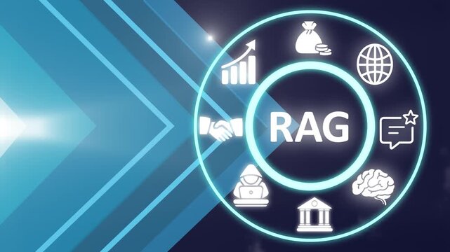 RAG acronym. retrieval augmented generation is an AI framework for retrieving facts from an external knowledge base to ground large language model the most accurate information. business concept.