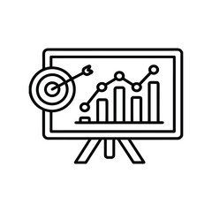 Target Chart Outline Vector Illustration Board