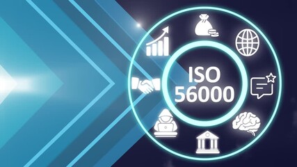 iso 56000, standards designed to provide a universal blueprint for the effective implementation, maintenance, and continuous improvement of an innovation management system. Showing ISO 56000 icons.