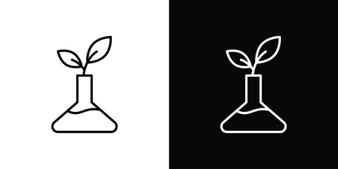 GMO icon line drawing clipart symbol. Vector illustration