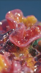 glossy abstract liquid shapes with vibrant colors and soft light edgy art wallpaper