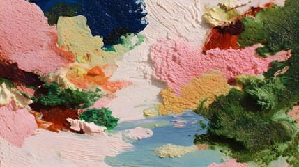 abstract painting colorful thick oil paint texture with vibrant abstract strokes