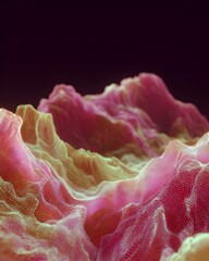 abstract glowing terrain with soft pink and golden textures modern wallpaper