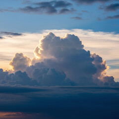 Dramatic Cumulonimbus Cloud Formation At Sunset image