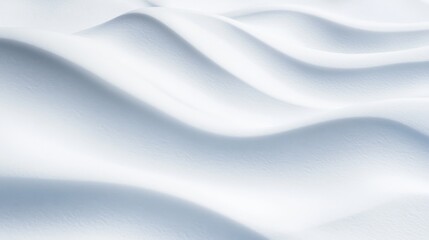 Naklejka premium Snowdrift Waves Minimalist White Texture Abstract, Winter , Background