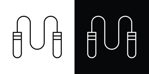 Jump rope icon line drawing clipart symbol. Vector illustration © Zrobac