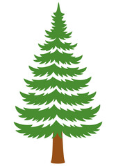 Green Pine Tree Silhouette