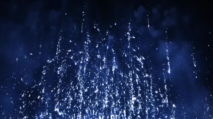 Abstract fireworks display against dark backgrounds for celebratory events