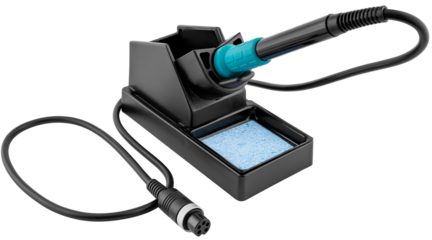 .Compact soldering iron with stand
