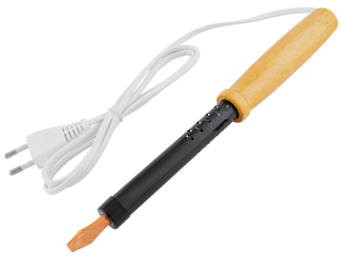 Soldering iron with thick tip