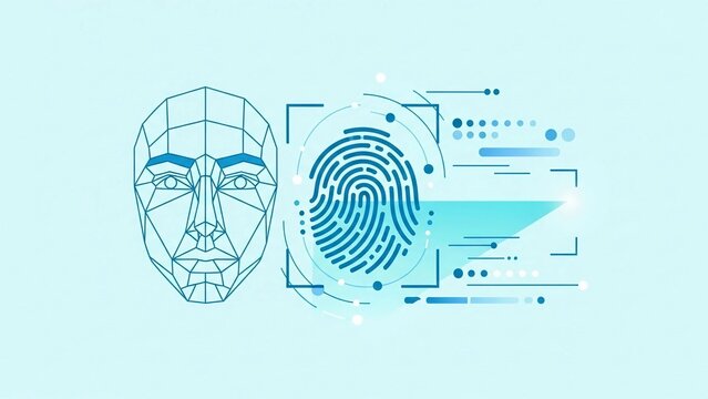 Cutting-edge Biometric Identification Technology Integrating Facial Recognition with Fingerprint Scans for Enhanced Digital Security and Data Protection - Powered by Adobe