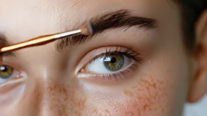 Video A close-up view of a person holding a pencil in their eye, conveying focus and determination