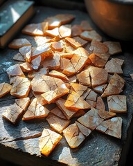 Amber pieces raw material for jewelry making natural gemstone rough amber stone collection close up view